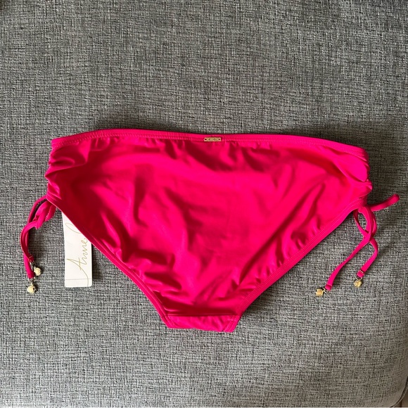Women's Live In Color Side Tie Swim Bottom Color: Magenta - Picture 7 of 9